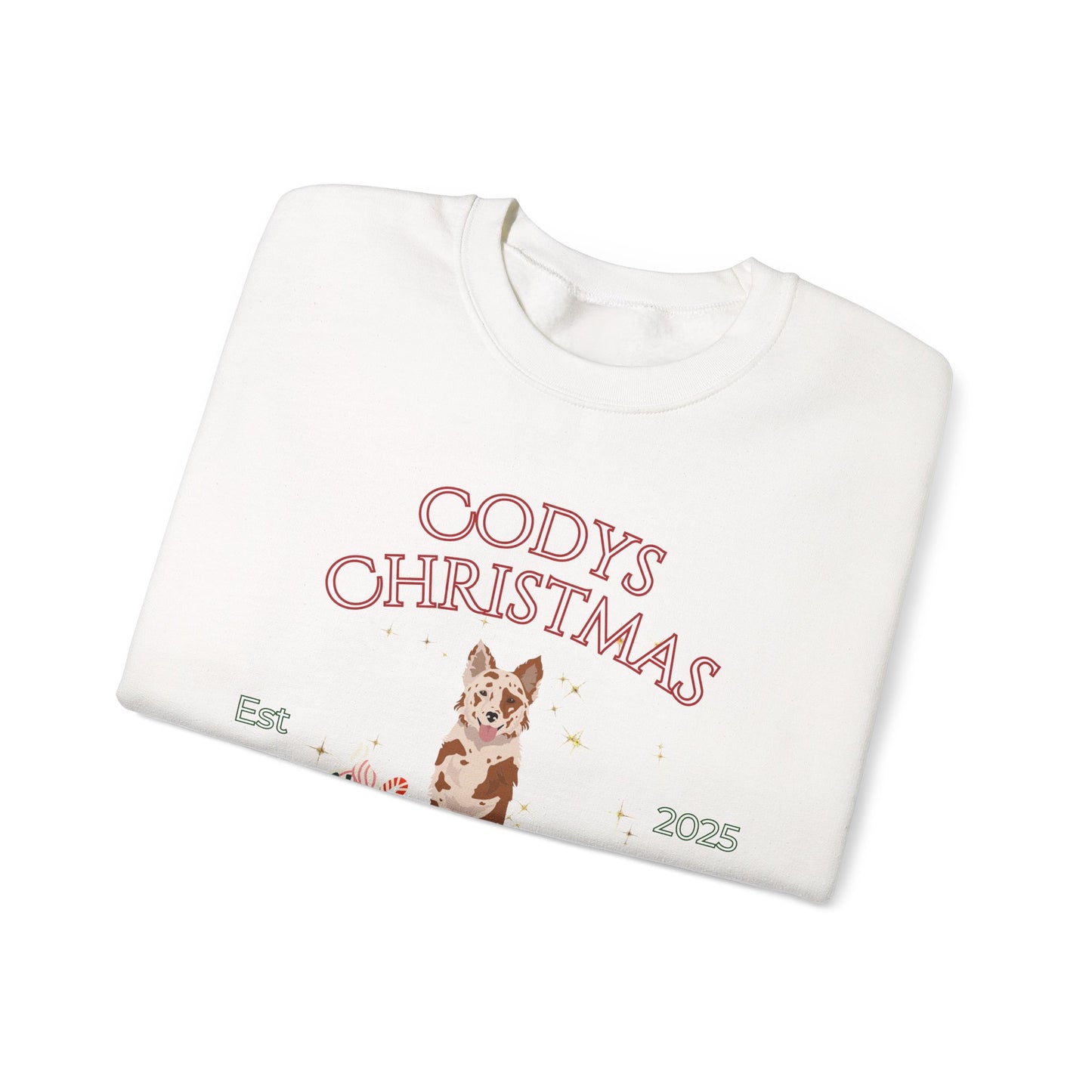 Mudi Dog Christmas Social Club Unisex Heavy Blend Crewneck Sweatshirt Custom Name