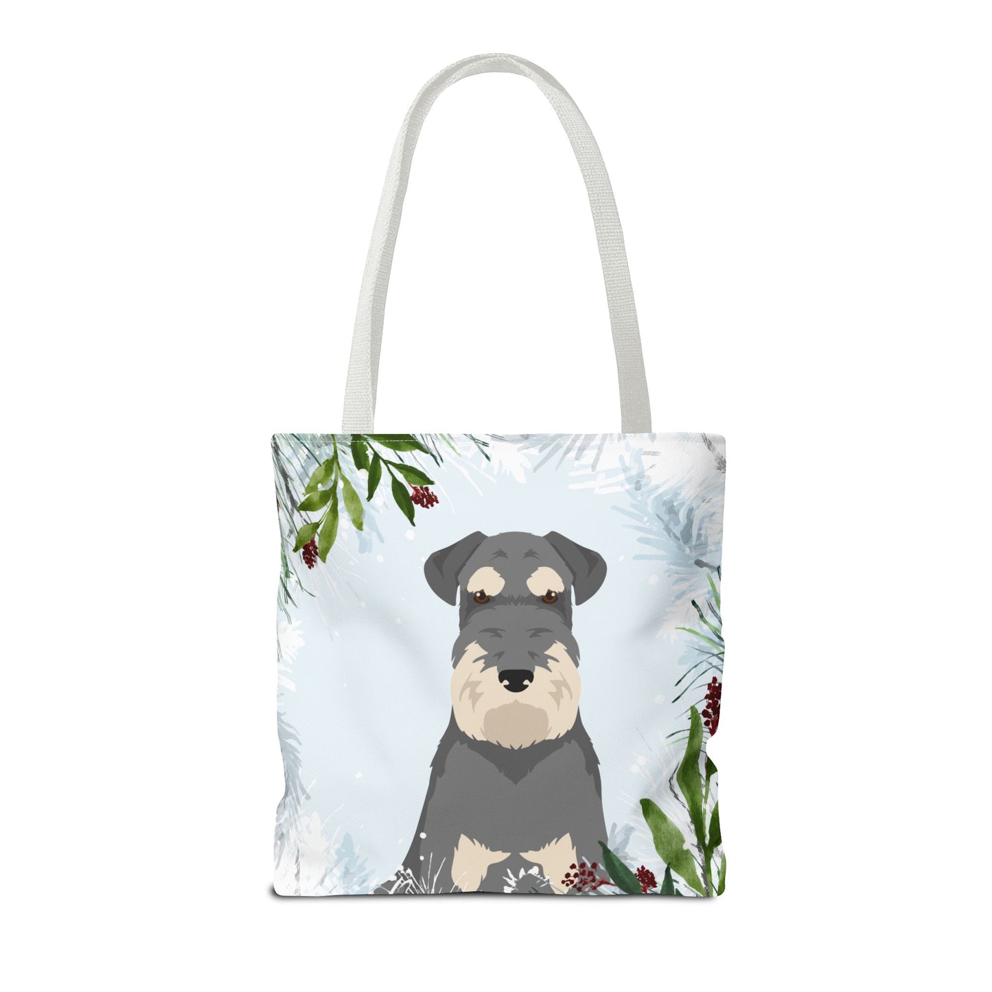 Schnauzer Dog Christmas Holiday Tote Bag 16x16
