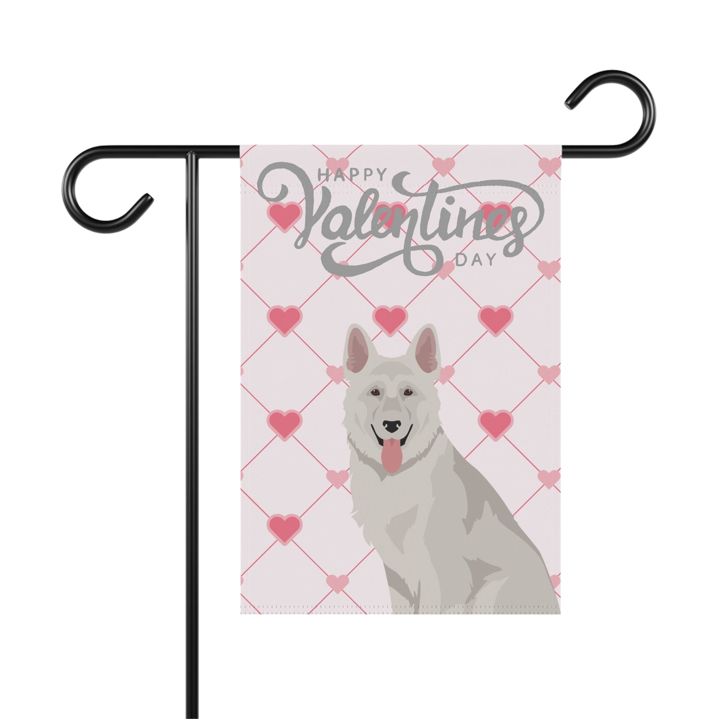 German Shepherd Dog Valentines Day Garden Flag