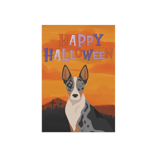 Australian Koolie Dog Halloween Garden Flag