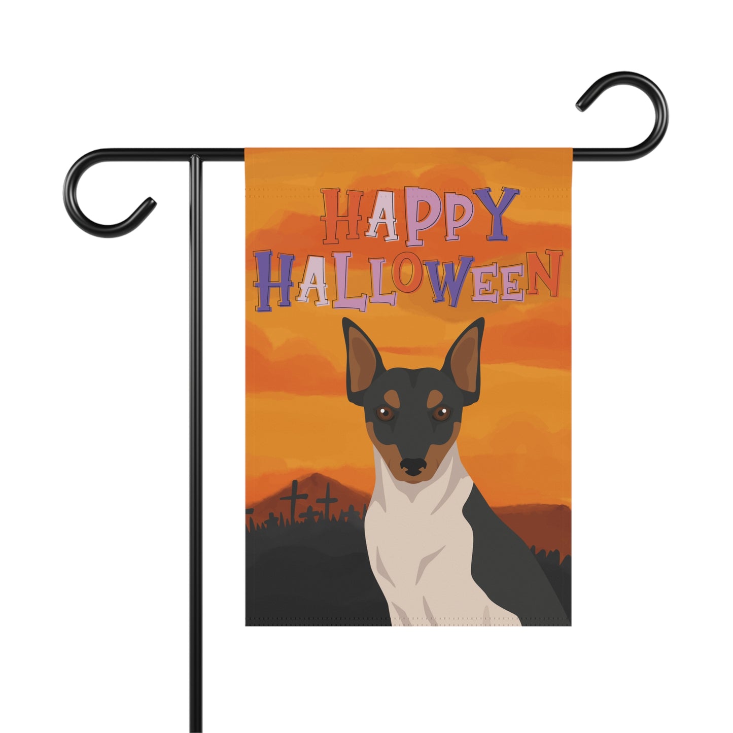 Brazilian Terrier Dog Halloween Garden Flag