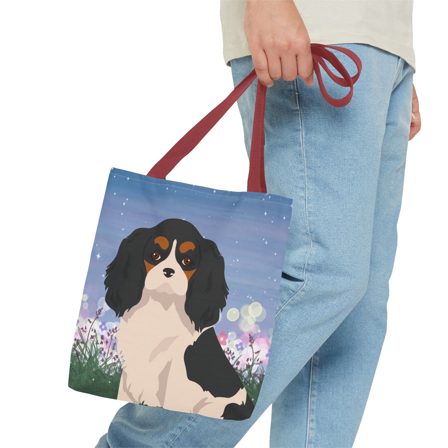 Cavalier King Charles Spaniel Dog Tote Bag 13x13