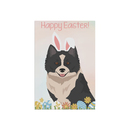 Nenets Herding Laika Dog Happy Easter Garden Flag