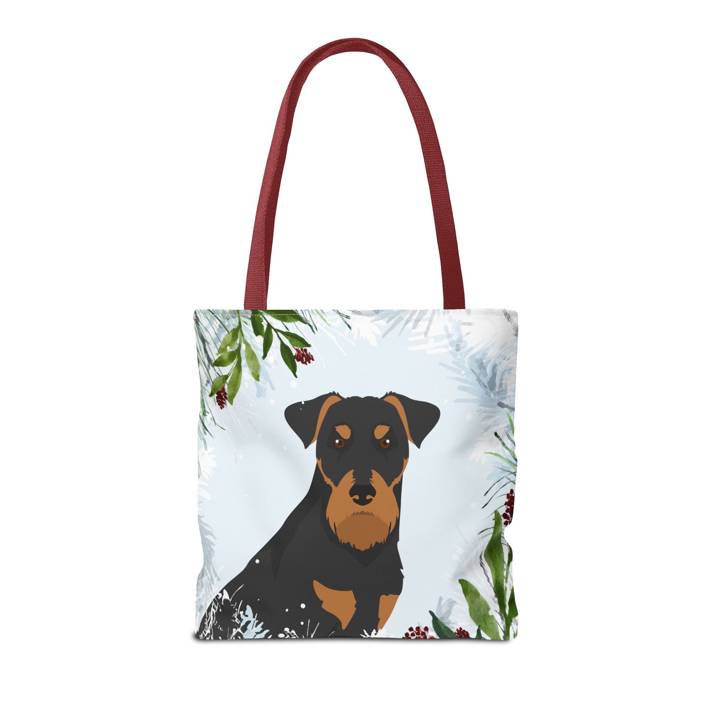 Jagdterrier Dog Christmas Holiday Tote Bag 16x16