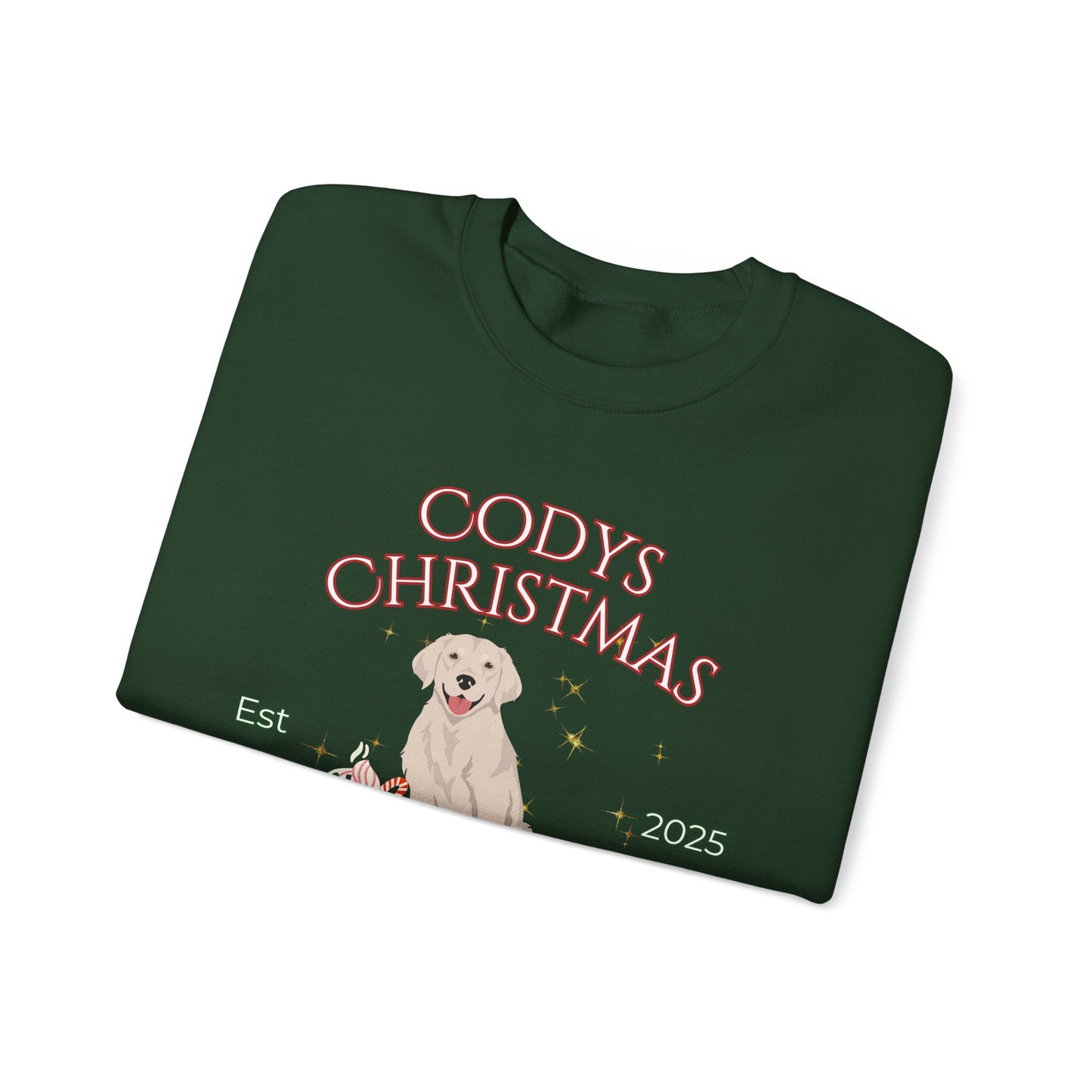Golden Retriever Dog Christmas Social Club Unisex Heavy Blend Crewneck Sweatshirt Custom Name