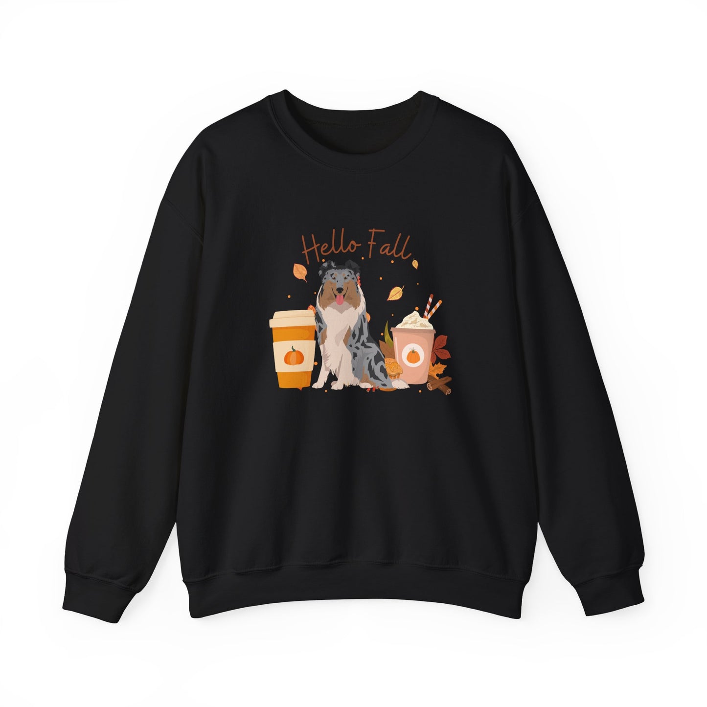 Rough Collie Dog Fall Halloween Unisex Heavy Blend Crewneck Sweatshirt