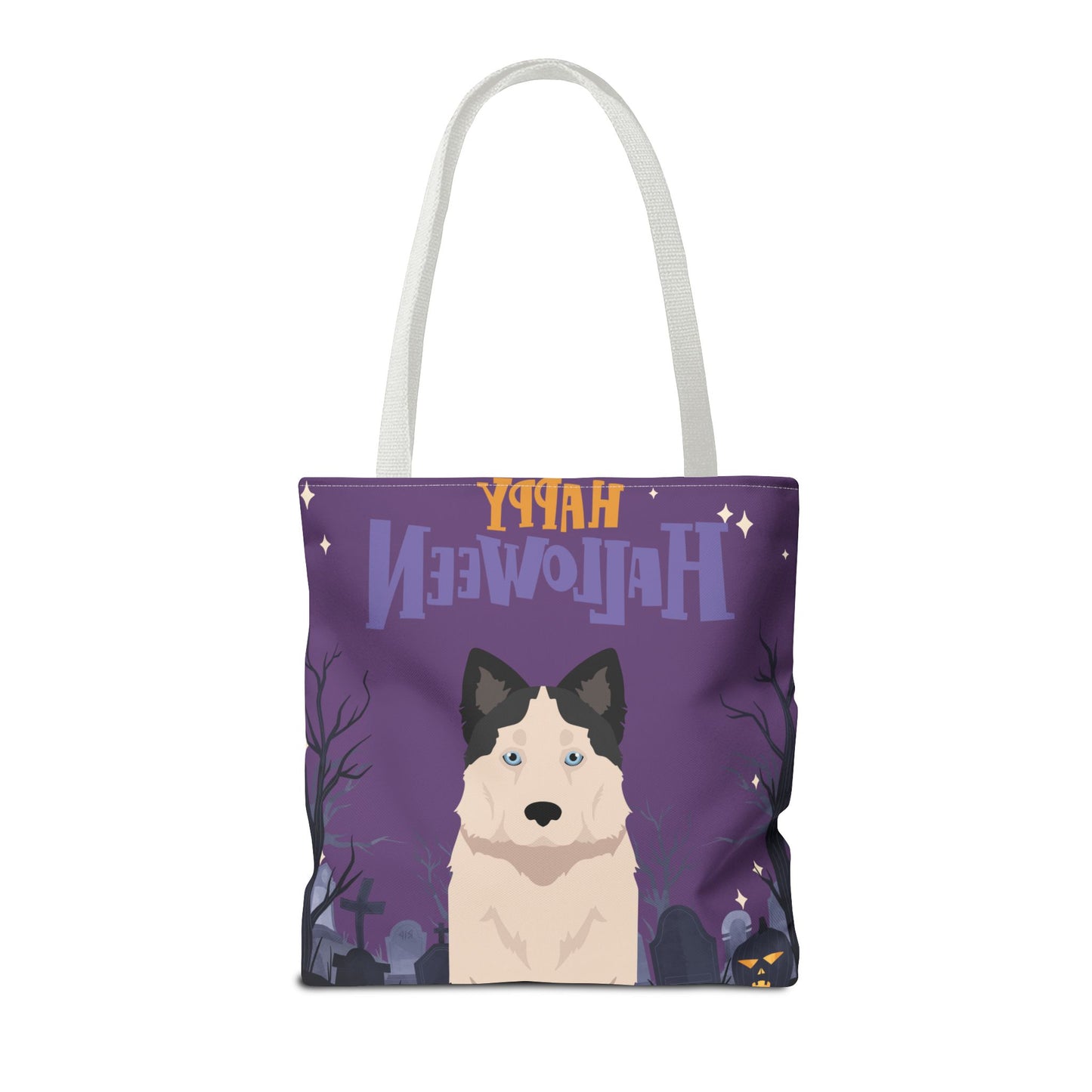Yakutian Laika Dog Happy Halloween Tote Bag 16x16
