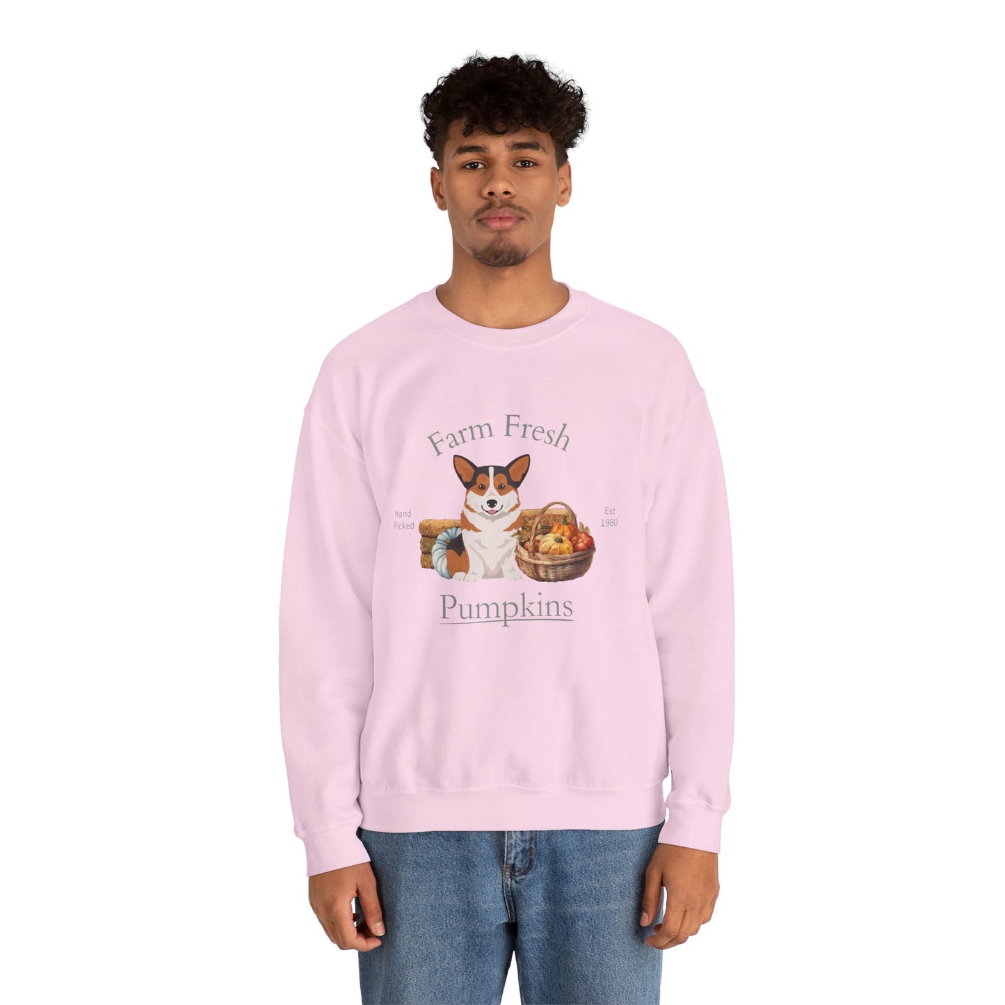 Pembroke Welsh Corgi Dog Fall Halloween Unisex Heavy Blend Crewneck Sweatshirt