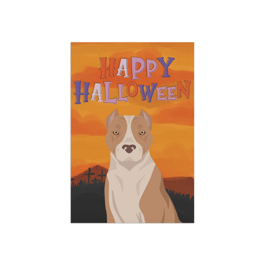 American Staffordshire Terrier Dog Halloween Garden Flag