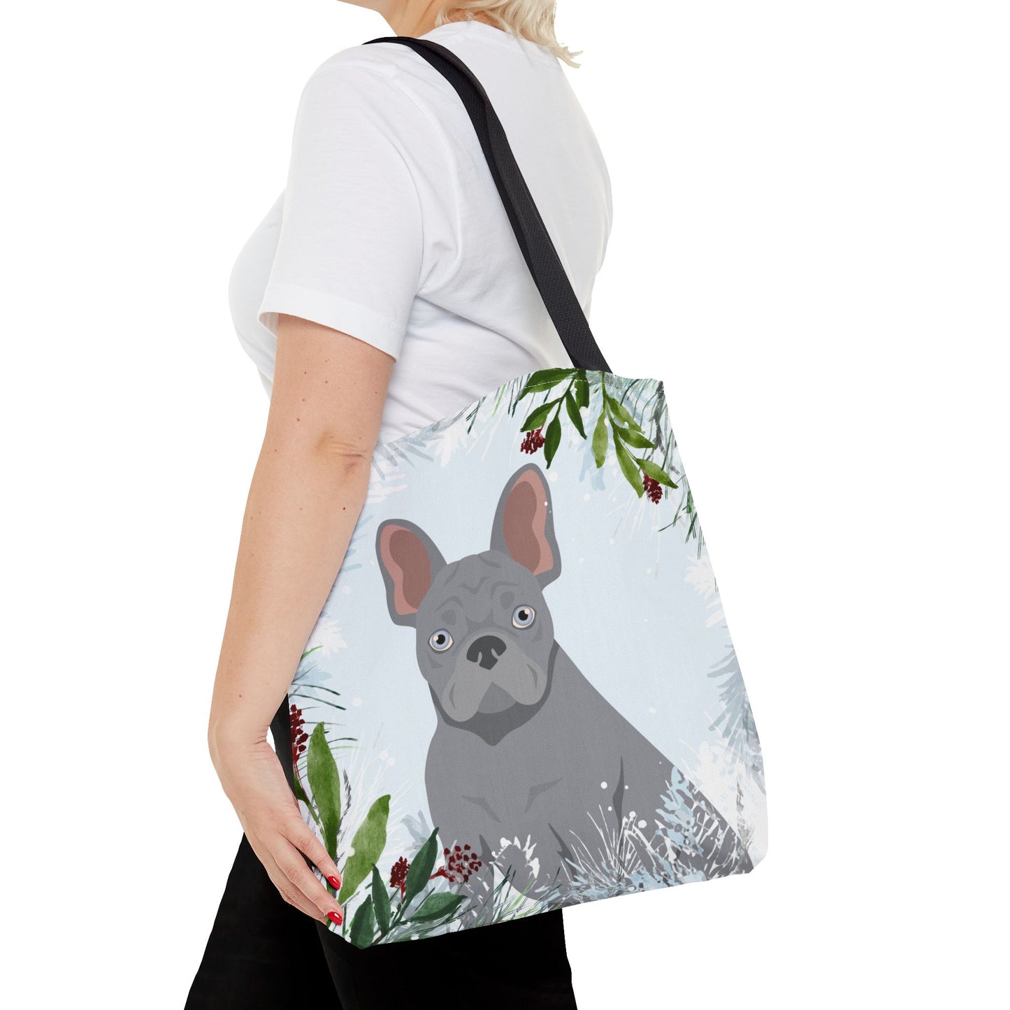 French Bulldog Dog Christmas Holiday Tote Bag 16x16