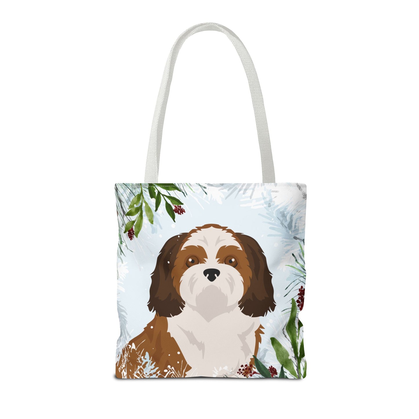 Shih Tzu Dog Christmas Holiday Tote Bag 16x16