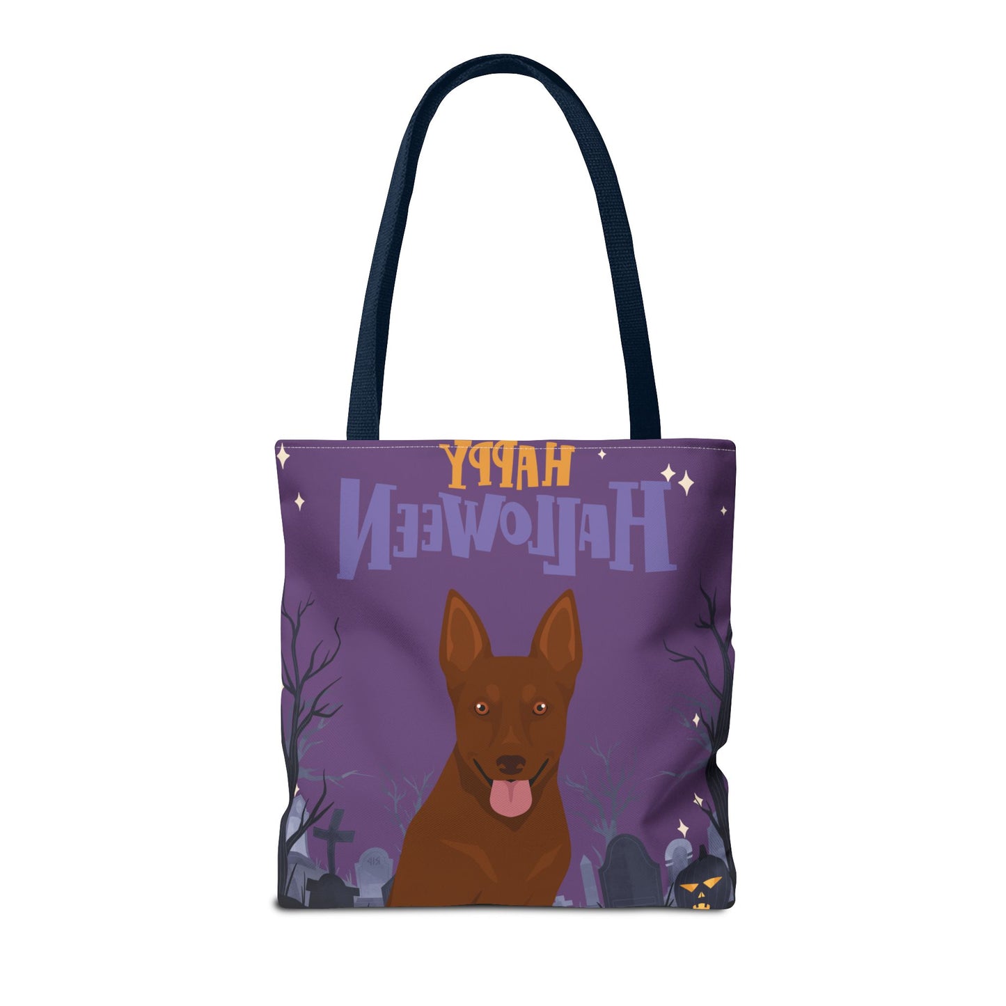 Australian Kelpie Dog Happy Halloween Tote Bag 16x16