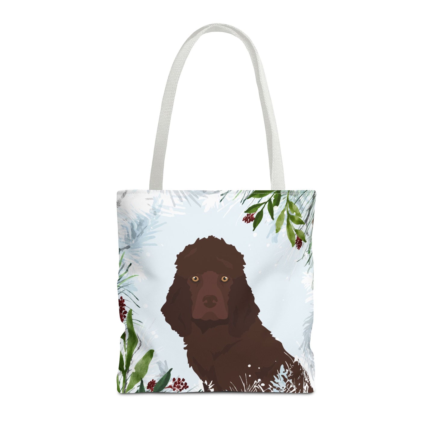 Irish Water Spaniel Dog Christmas Holiday Tote Bag 16x16