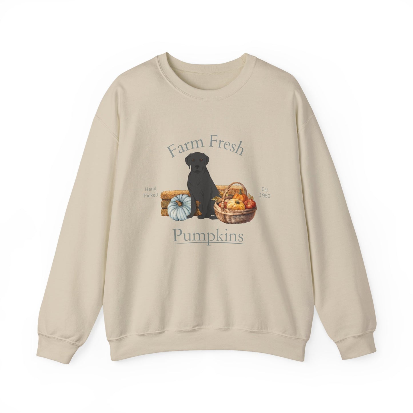 Labrador Retriever Dog Fall Farm Fresh Unisex Heavy Blend Crewneck Sweatshirt