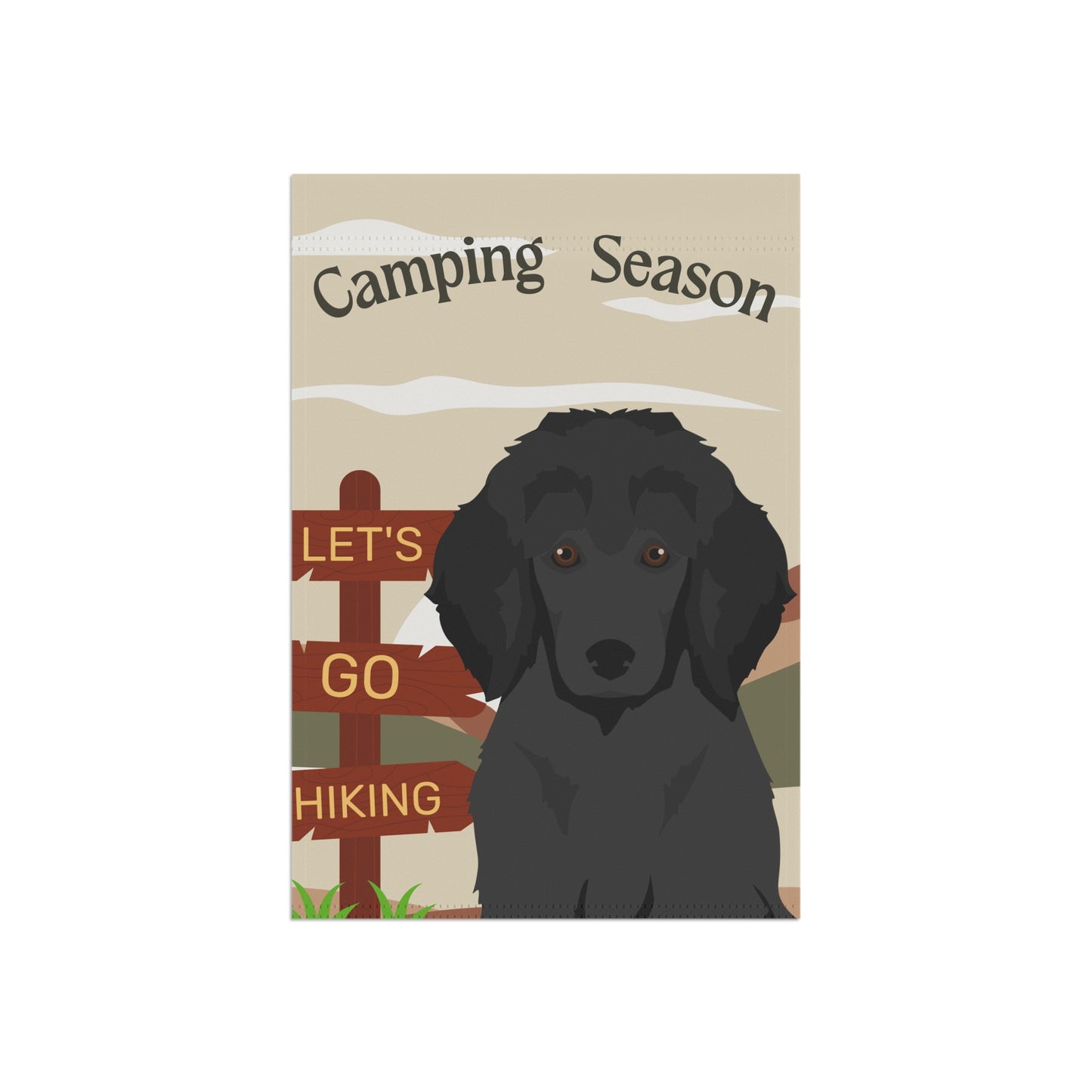 Poodle Dog Camping Garden Flag
