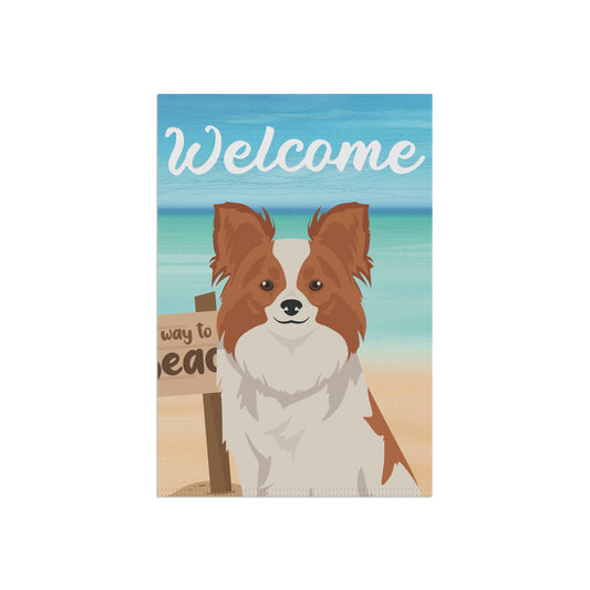Papillon Dog Garden Flag
