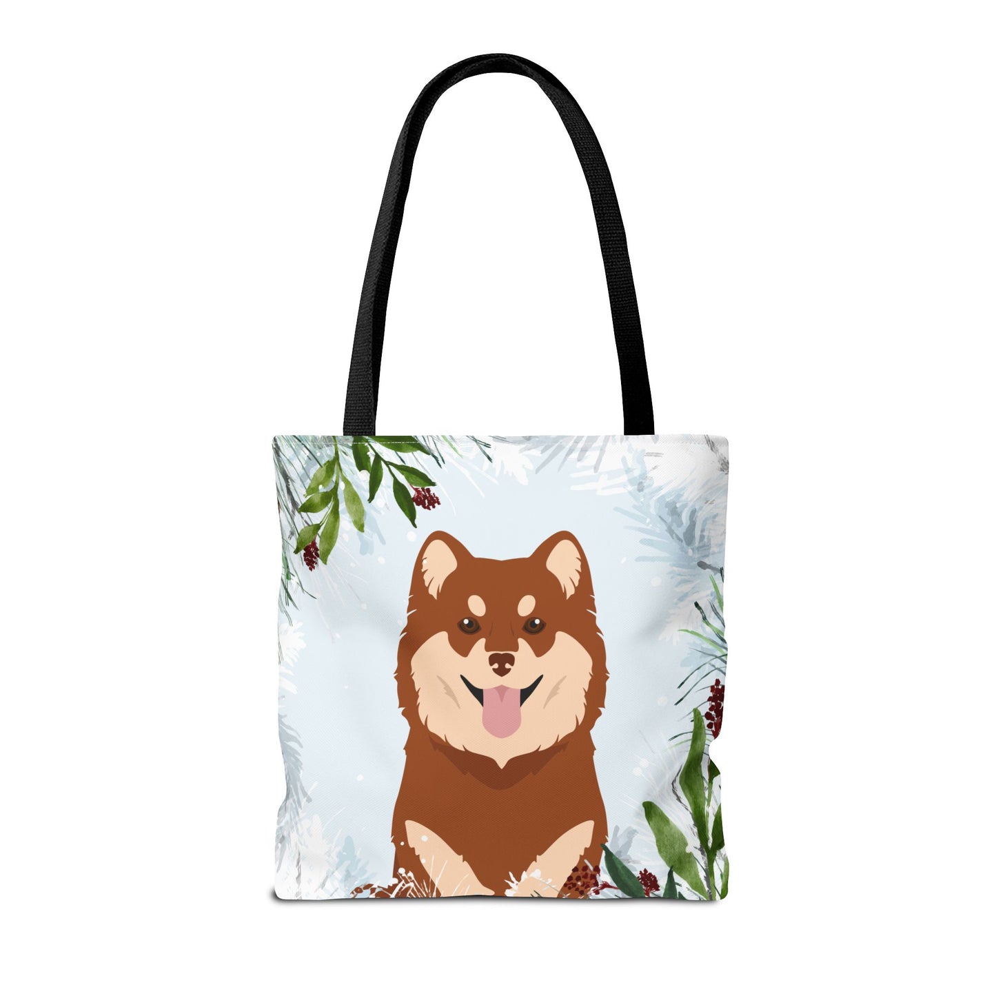 Finnish Lapphund Dog Christmas Holiday Tote Bag 16x16