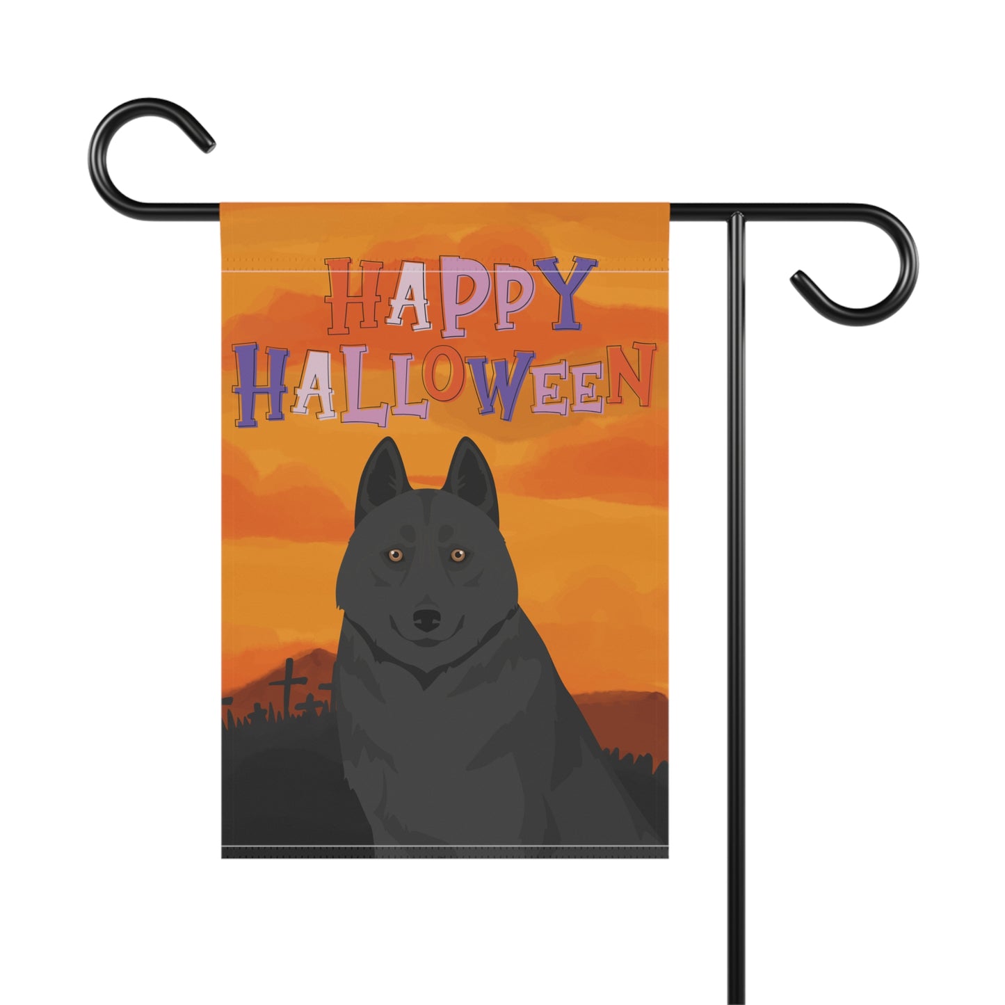 Siberian Husky Dog Halloween Garden Flag