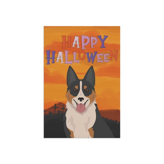 Welsh Sheepdog Dog Halloween Garden Flag