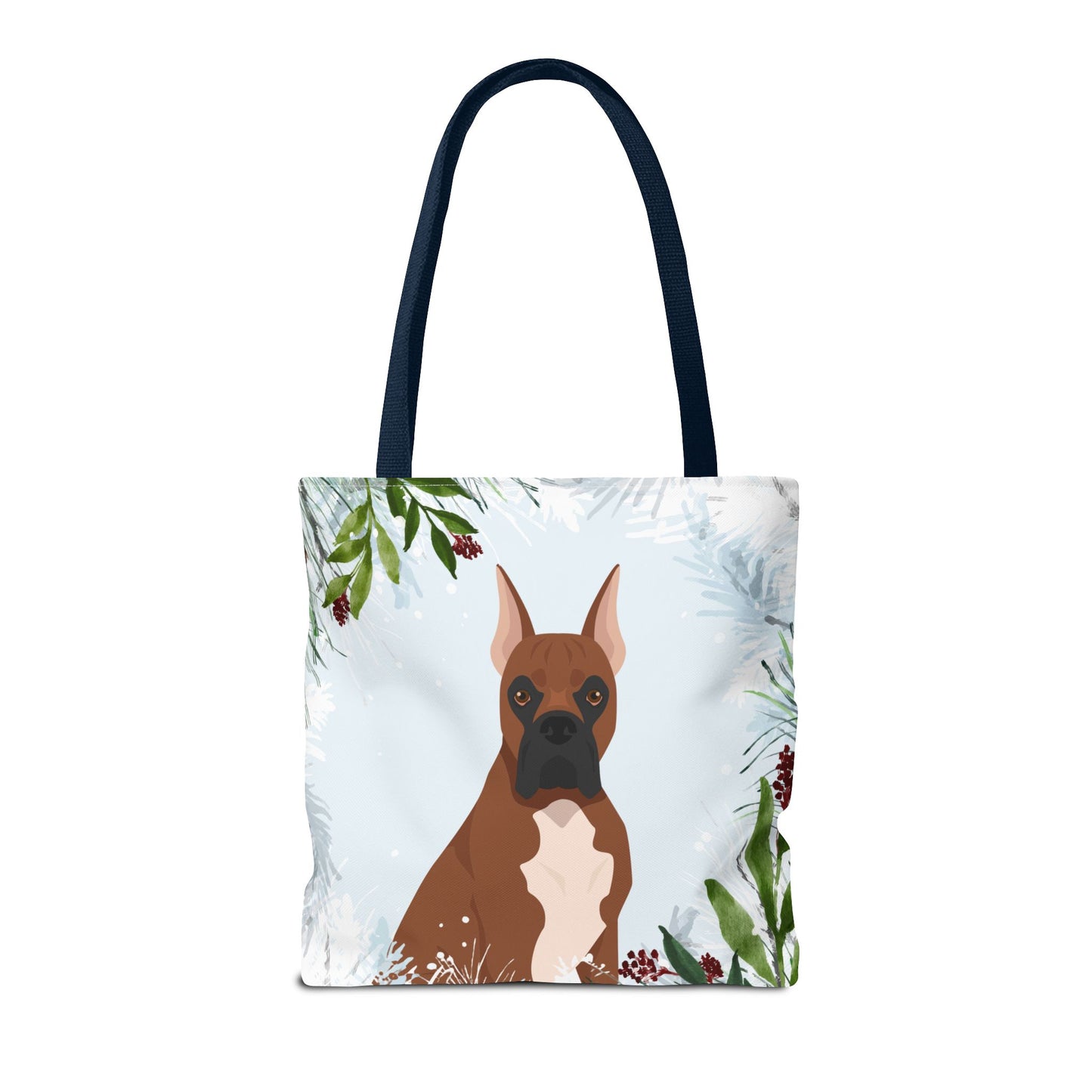 Boxer Dog Christmas Holiday Tote Bag 16x16