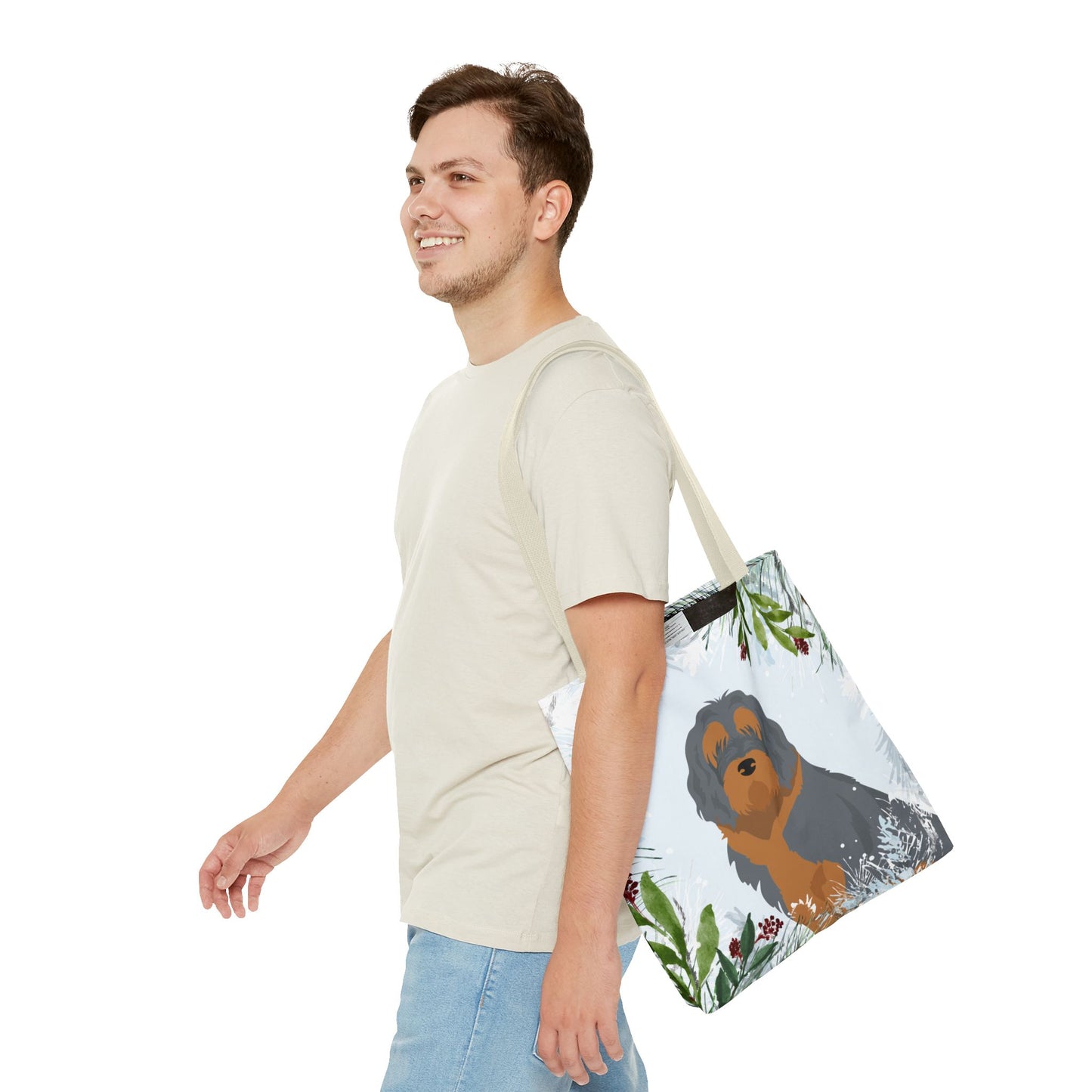 Otterhound Dog Christmas Holiday Tote Bag 16x16