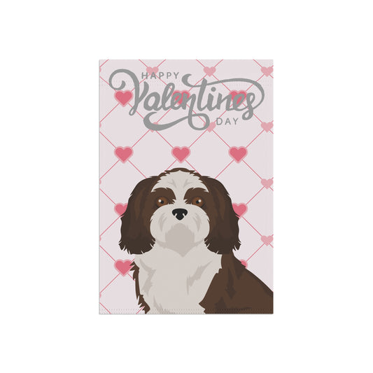 Shih Tzu Dog Valentines Day Garden Flag