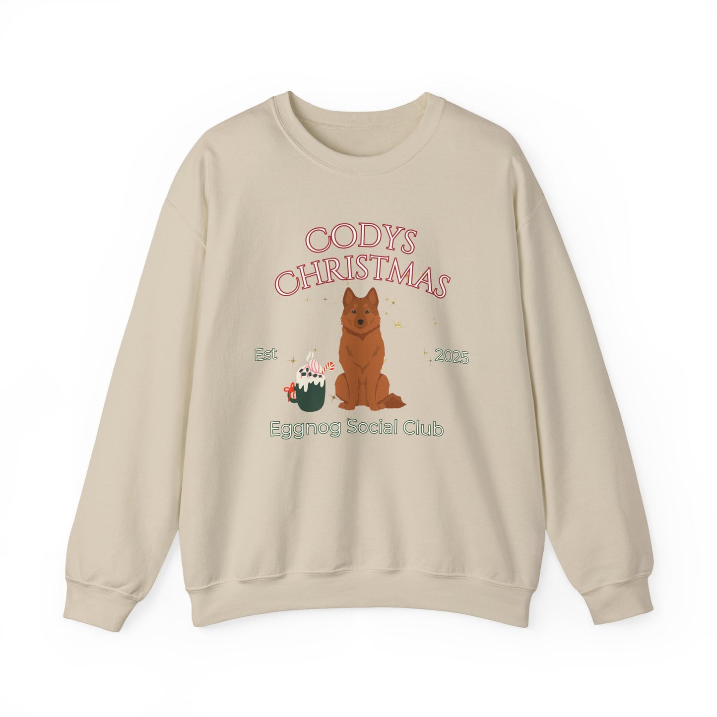 Finnish Spitz Dog Christmas Social Club Unisex Heavy Blend Crewneck Sweatshirt Custom Name