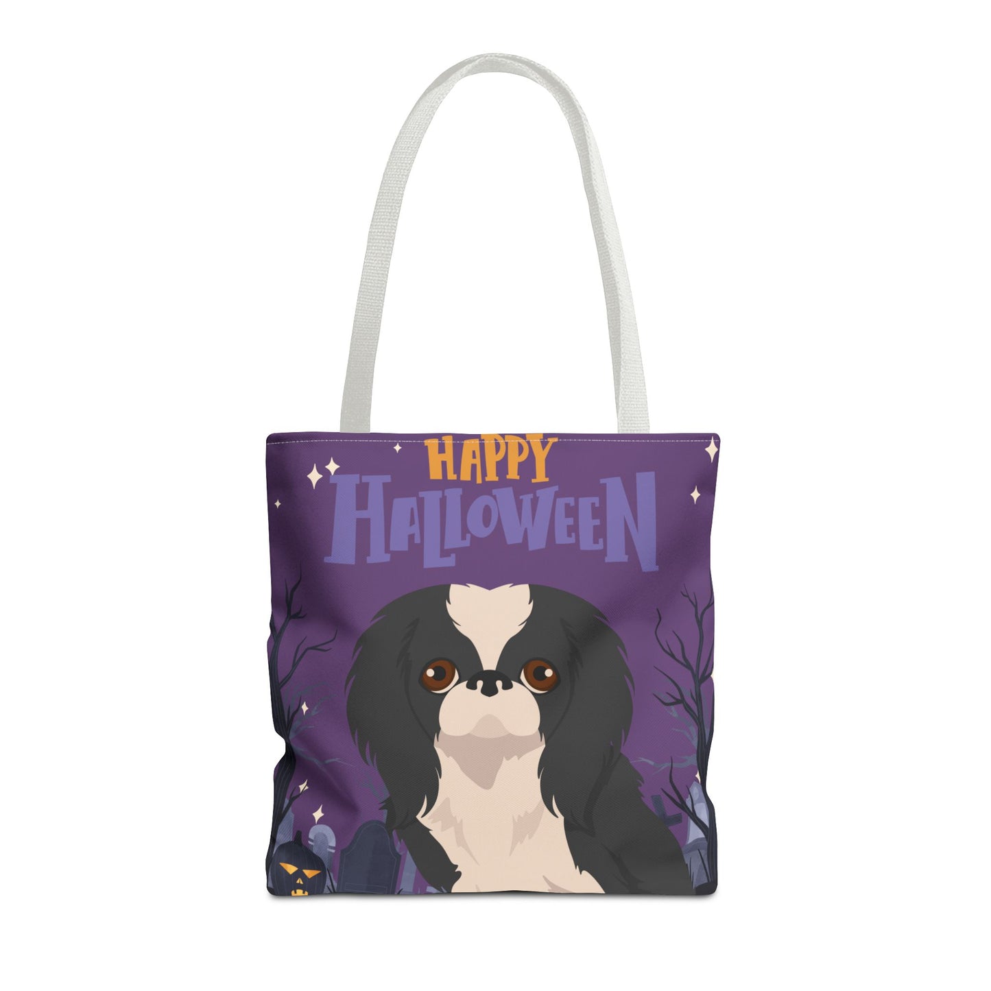 Japanese Chin Dog Happy Halloween Tote Bag 16x16