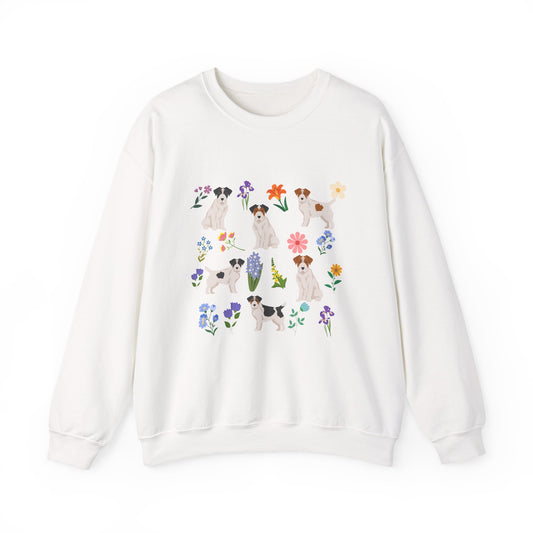 Jack Russell Terrier Dog Unisex Spring Cottage Core Crewneck Sweatshirt