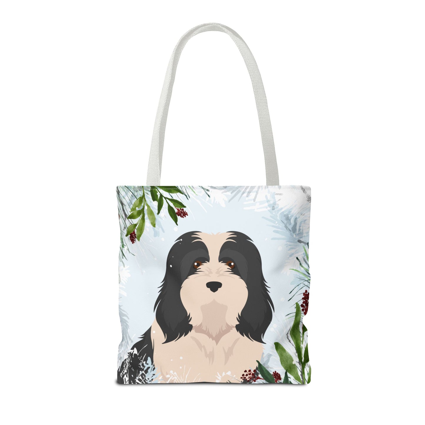 Havanese Dog Christmas Holiday Tote Bag 16x16