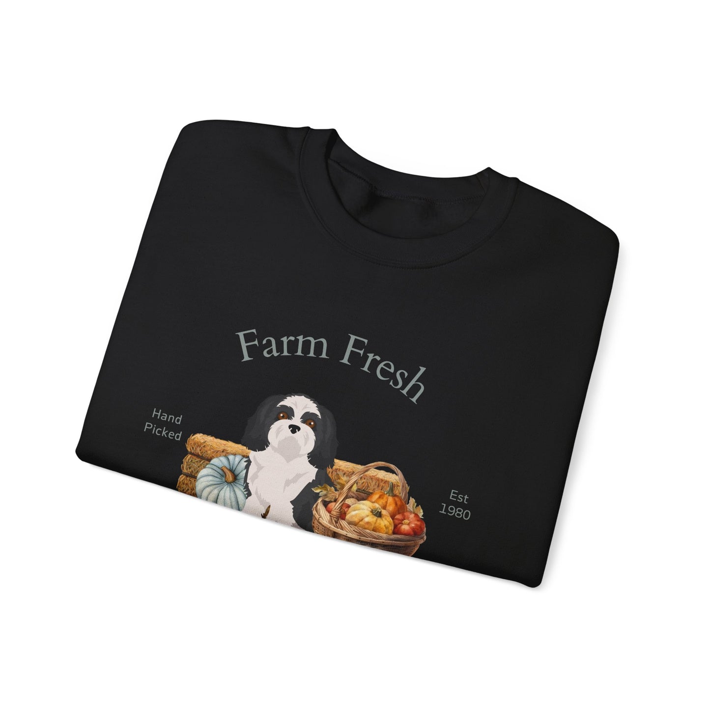Shih Tzu Dog Fall Farm Fresh Unisex Heavy Blend Crewneck Sweatshirt