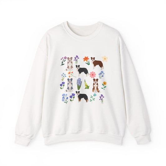 Border Collie Dog Unisex Spring Cottage Core Crewneck Sweatshirt