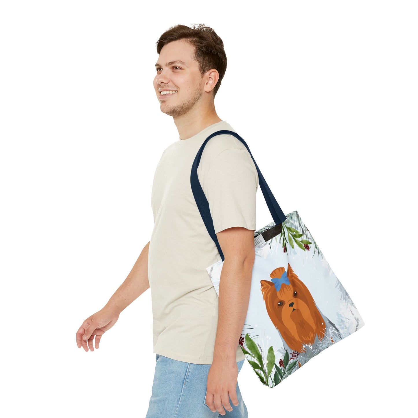 Yorkshire Terrier Dog Christmas Holiday Tote Bag 16x16