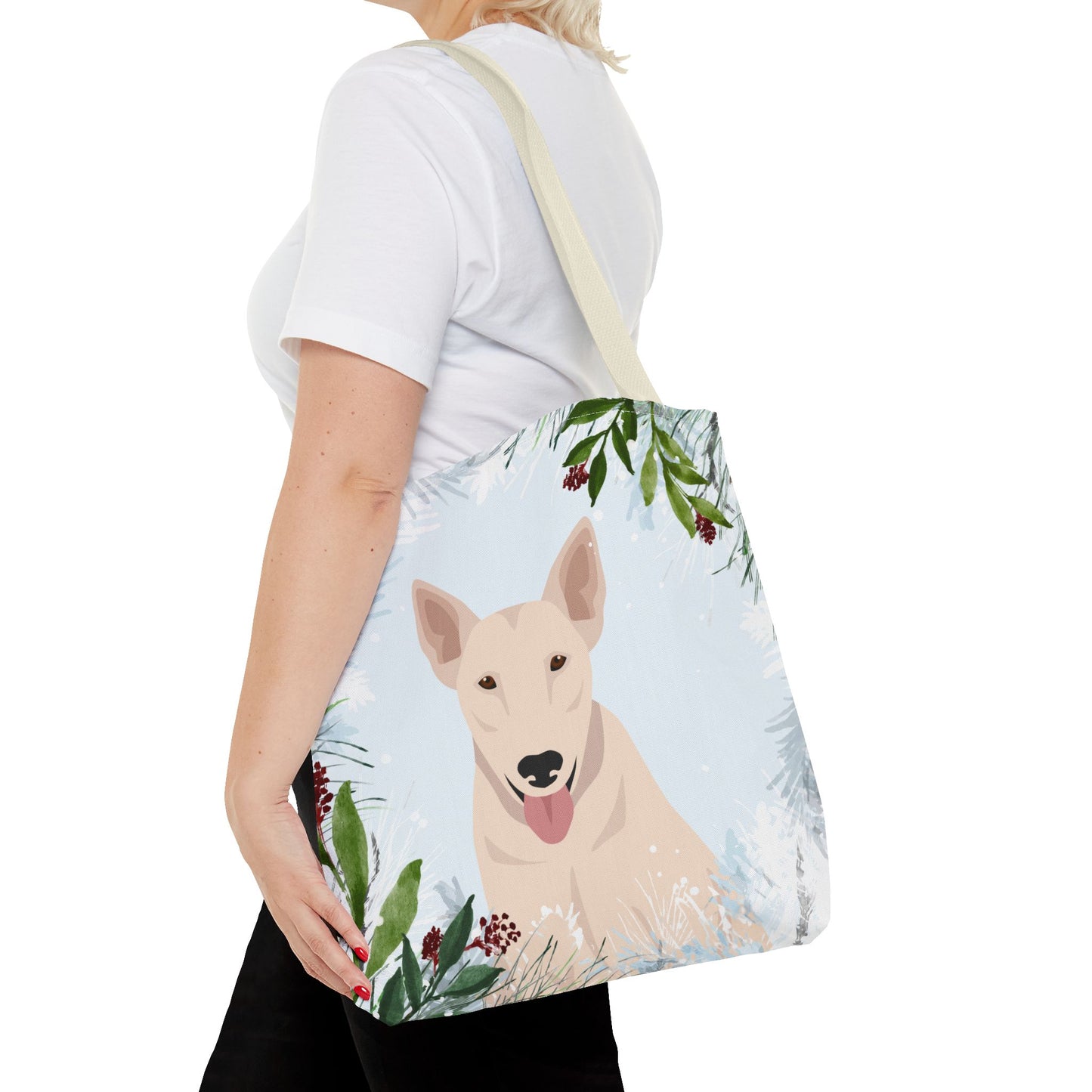 Bull Terrier Dog Christmas Holiday Tote Bag 16x16
