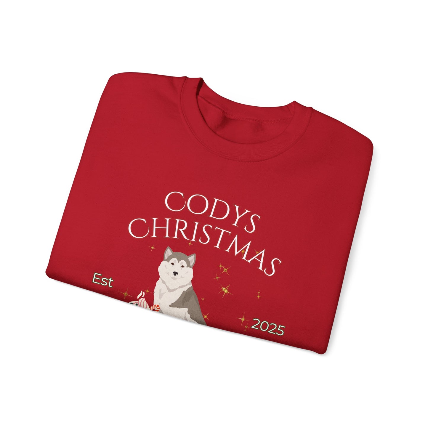 Greenland Dog Dog Christmas Social Club Unisex Heavy Blend Crewneck Sweatshirt Custom Name