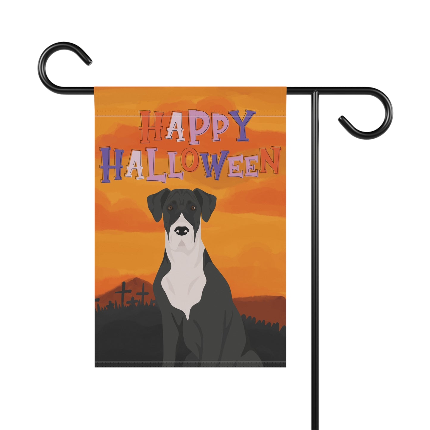 Great Dane Dog Halloween Garden Flag