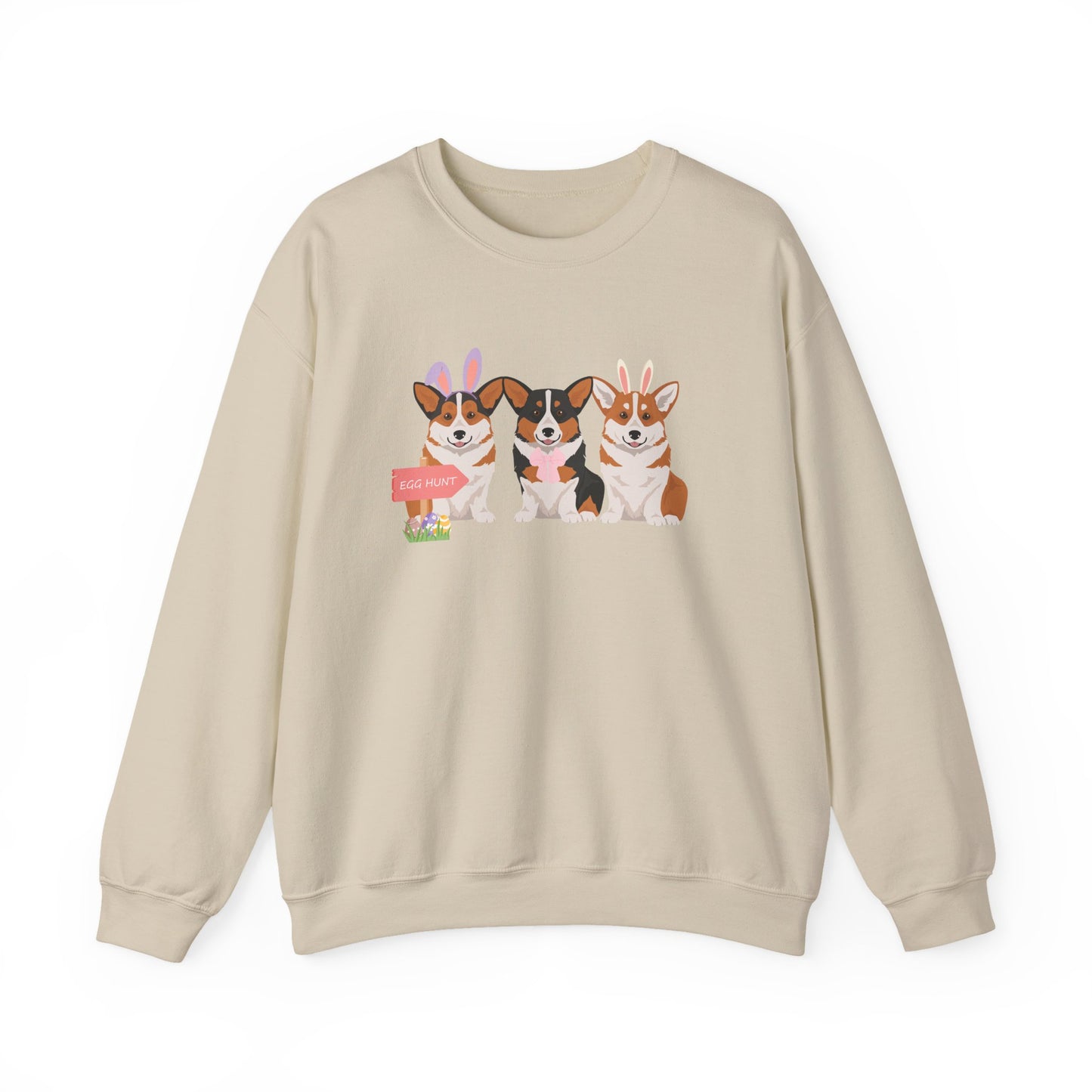 Pembroke Welsh Corgi Dog Easter Unisex Heavy Blend Crewneck Sweatshirt, easter, Cute Dog Mom Gift