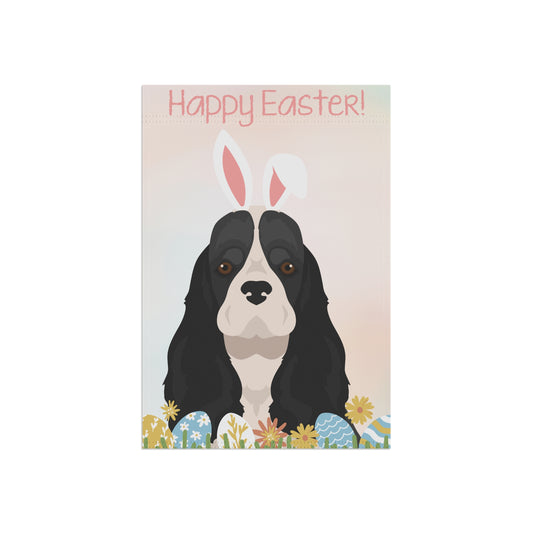 American Cocker Spaniel Dog Happy Easter Garden Flag