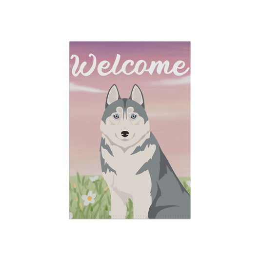 Siberian Husky Dog Welcome Garden Flag