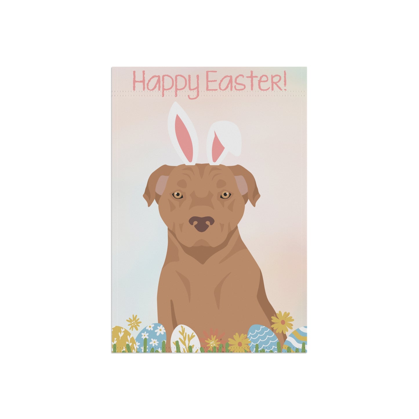 American Staffordshire Bull Terrier Dog Happy Easter Garden Flag
