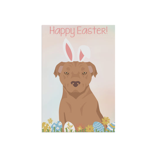 American Staffordshire Bull Terrier Dog Happy Easter Garden Flag