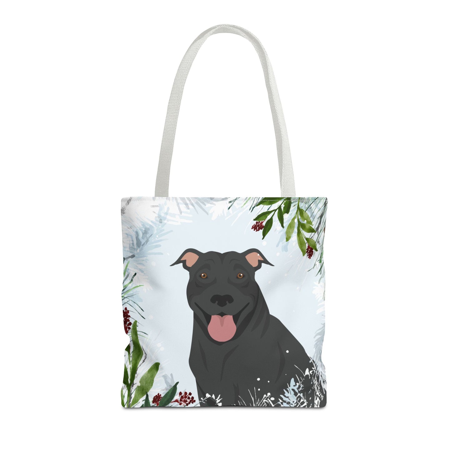 Pit Bull Dog Christmas Holiday Tote Bag 16x16