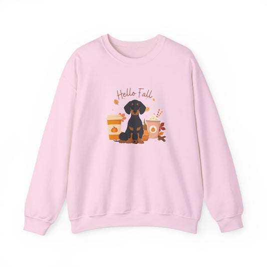 Dachshund Dog Fall Unisex Heavy Blend Crewneck Sweatshirt