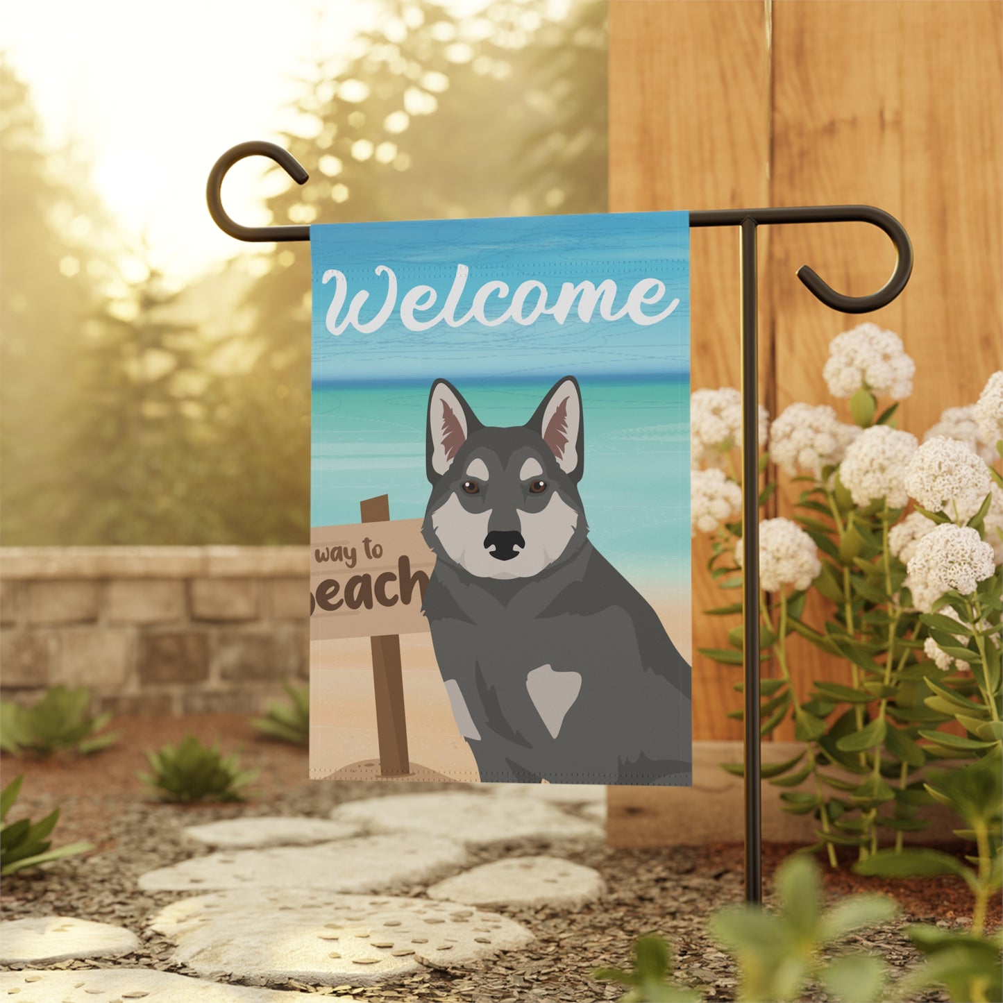 East Siberian Laika Dog Garden Flag