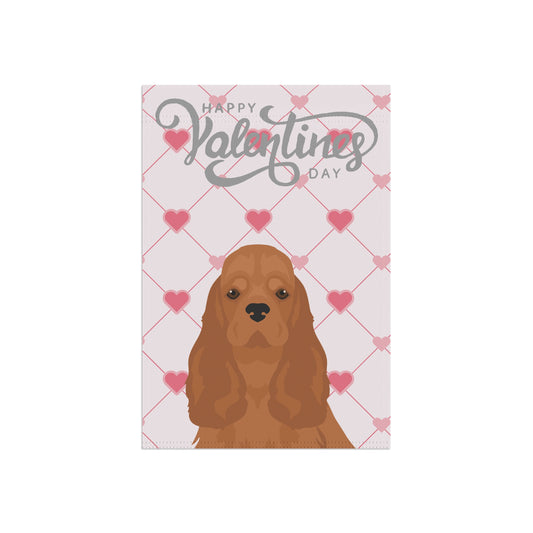 Cocker Spaniel Dog Valentines Day Garden Flag