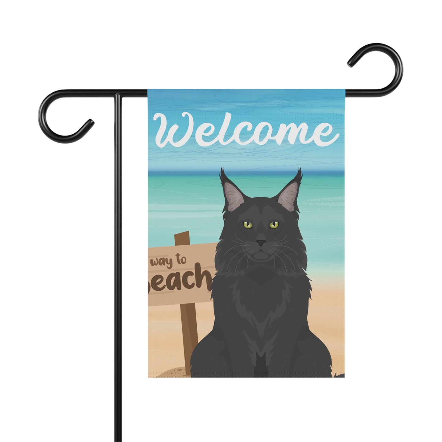 Maine Coon Cat Garden Flag