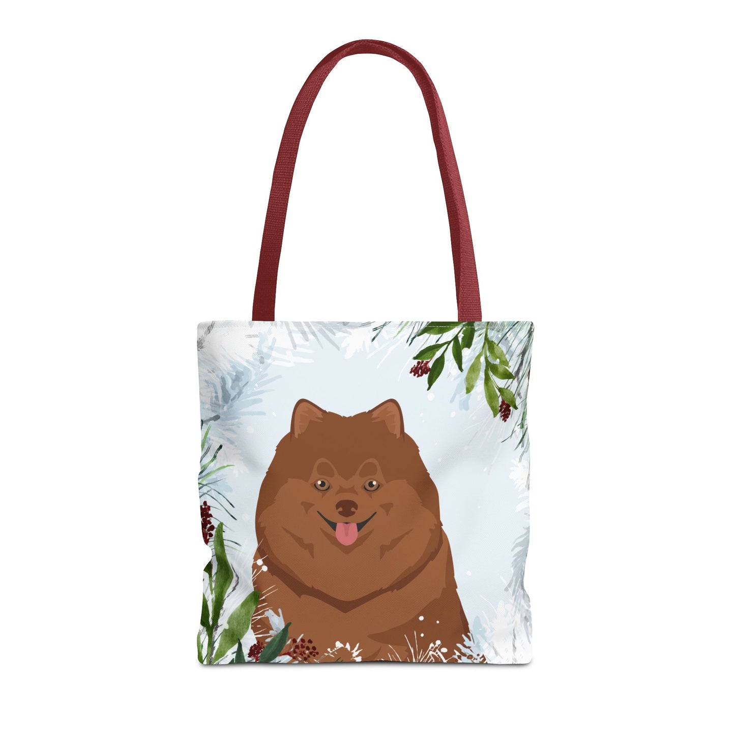 Pomeranian Dog Christmas Holiday Tote Bag 16x16