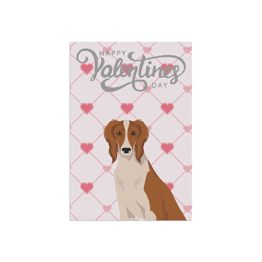 Saluki Dog Valentines Day Garden Flag