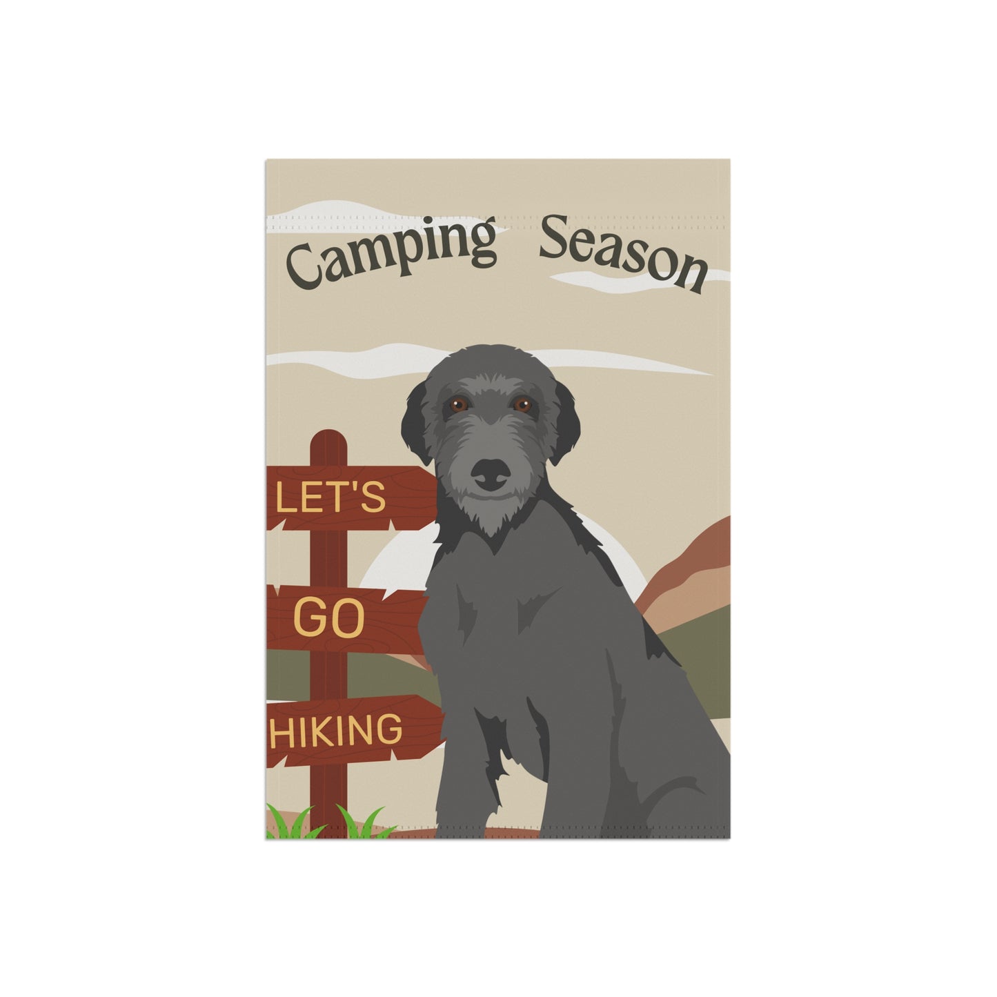 Scottish Deerhound Dog Camping Garden Flag