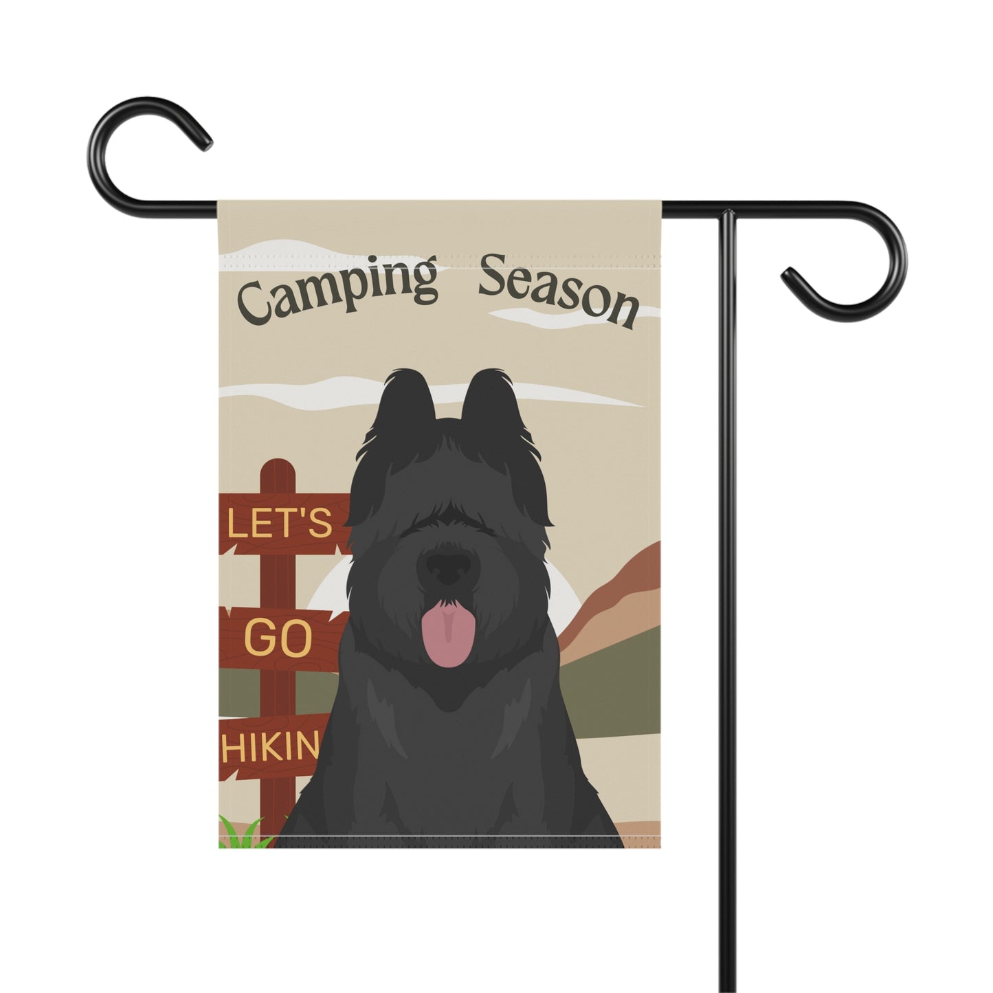 Briard Dog Camping Garden Flag